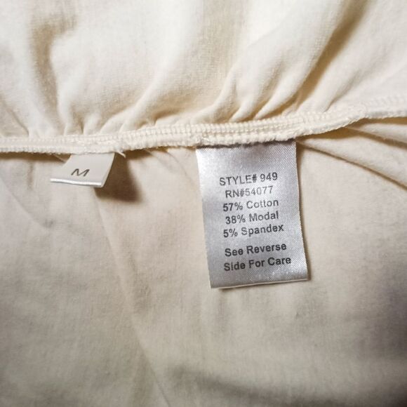 CAbi short sleeve side cinch cowl neck shirt top M - Picture 5 of 6